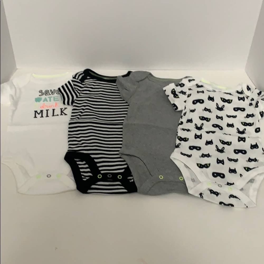 Cloud island 4-pack onesie 3-6m